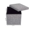 Vintiquewise Small Decorative Grey Foldable Cube Ottoman for Living Room, Bedroom, Dining, Playroom or Office QI004429-S